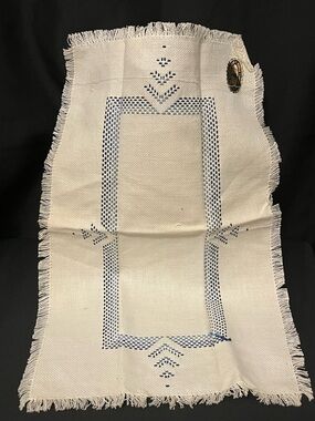 Vintage Cottage Industry Program Hand Embroidered in Korea Handkerchief